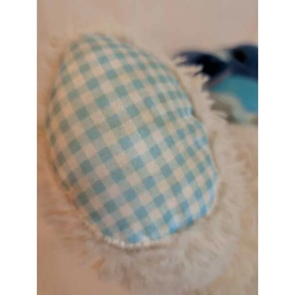 Disney Store Stitch Plush Bunny Costume Blue White Gingham Bow Vintage Toy